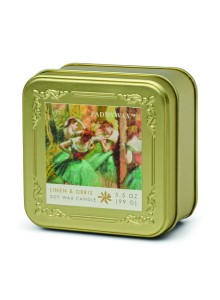 IMP0301EU Impressionist 99g Tin Candle Paddywax - Degas Dancers - Pink and Green